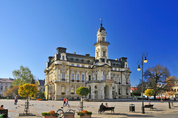 Obraz premium Town hall in Nowy Sacz, city in Lesser Poland Voivodeship.