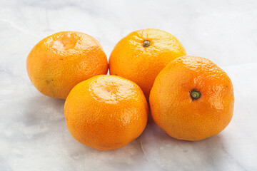 Fresh ripe juicy yellow mandarin