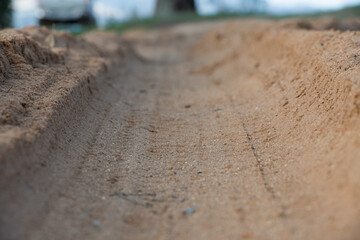 tyre grove in sand