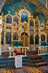 Obraz premium Interior of the church of Saint. Onofrio. Jabłeczna, Lublin Voivodeship, Poland.