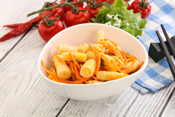 Korean food - pickled bamboo stalks