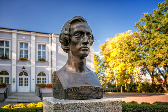 Sculpture of Fryderyk Chopin in Szafarnia, Kuyavian-Pomeranian Voivodeship, Poland