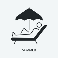 Summer vector icon illustration sign