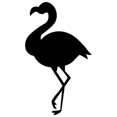 Obraz premium Editable vector clipart of the standing flamingo bird. EPS10