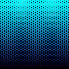 Background with blue color gradient and fading black graphic shapes.