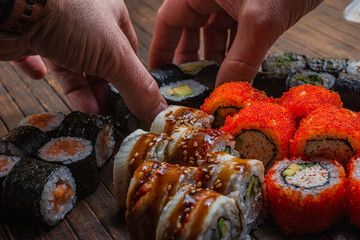 Japanese sushi fastfood- asian traditional snack
