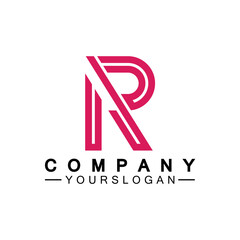 Letter R  Monogram Logo Design  Brand Identity Logos Designs Vector Illustration Template