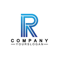 Letter R  Monogram Logo Design  Brand Identity Logos Designs Vector Illustration Template