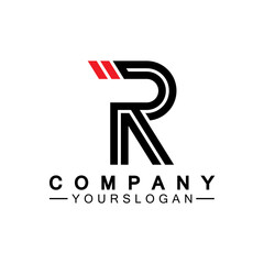 Letter R  Monogram Logo Design  Brand Identity Logos Designs Vector Illustration Template