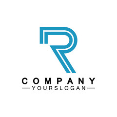 Letter R  Monogram Logo Design  Brand Identity Logos Designs Vector Illustration Template