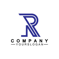Letter R  Monogram Logo Design  Brand Identity Logos Designs Vector Illustration Template