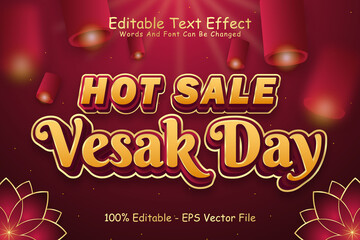Hot Sale Vesak Day Editable Text Effect 3 Dimension Emboss Modern Style