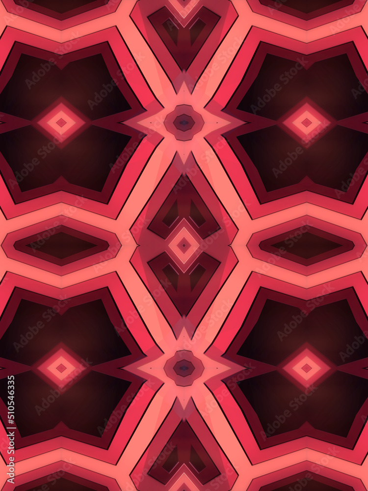Aufkleber 3d rendering digital illustration of abstract geometric shape with trendy gradient. Geometric background