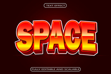 Space Editable Text Effect 3 Dimension Modern Style