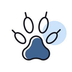Predatory paw vector icon. Pet animal sign
