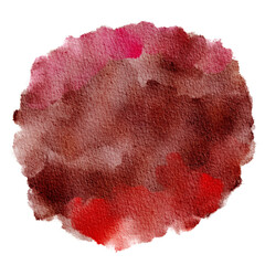 Color of the Year Marsala Watercolor Paint Stain Background Circle