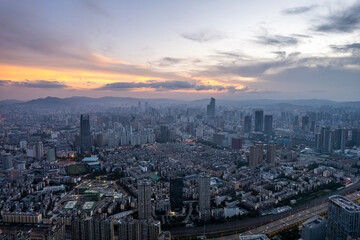Fototapeta na wymiar City skyline of Kunming China