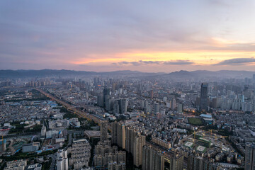Fototapeta premium City skyline of Kunming China