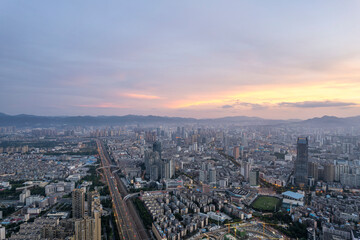Naklejka na ściany i meble City skyline of Kunming China