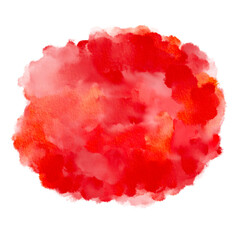 Color of the Year Tangerine Tango Watercolor Paint Stain Background Circle
