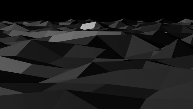 move forward the polygon plane. abstract background.