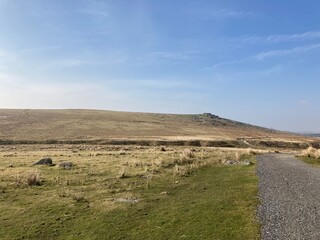 Dartmoor national park in England. in spring