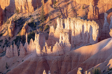 scenic view to the hoodoos in the Bryce Canyon national Park, Utah,