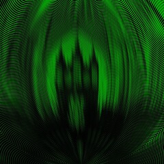Fototapeta premium mysterious building in vivid green halftone style
