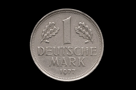 D-Mark close up. Vorderseite Makro