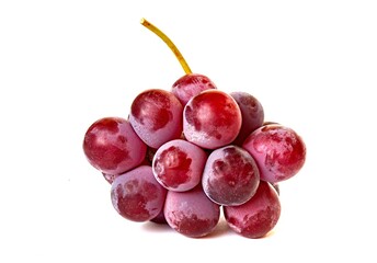 red grapes candied fruit isolated on white background