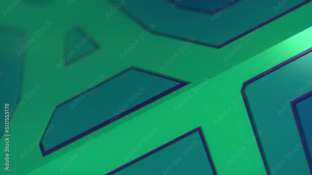 Aufkleber 3d rendering loop animation of abstract geometric shape with trendy gradient HD