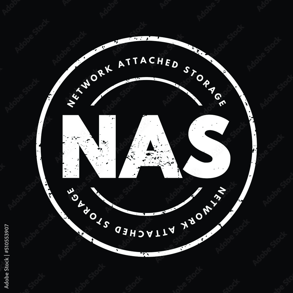 Poster nas network-attached storage - file-level computer data storage server connected to a computer netwo