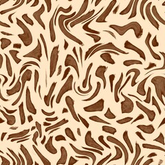 Animal skin seamless pattern. Hand drawn print in a watercolor style. Warm colors background.