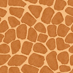 Animal skin seamless pattern. Hand drawn print in a watercolor style. Warm colors background.