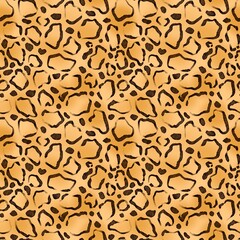 Animal skin seamless pattern. Hand drawn print in a watercolor style. Warm colors background.