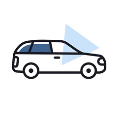 Station wagon flat vector isolated icon