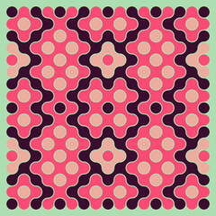 Multicolor truchet tiling connections illustration