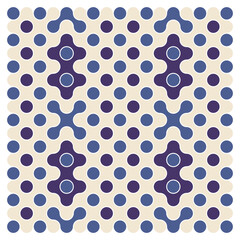 Multicolor truchet tiling connections illustration