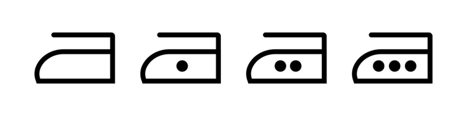 Set of icons for iron out. Vector.