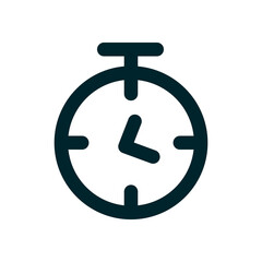 Timer icon. Stopwatch. Sport competition time measurement. Vector.