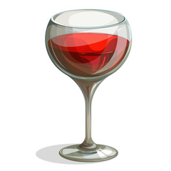 Vector image of yuocal with scarlet colored liquid. Concept. EPS 10