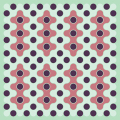 Multicolor truchet tiling connections illustration