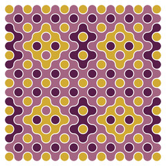 Multicolor truchet tiling connections illustration