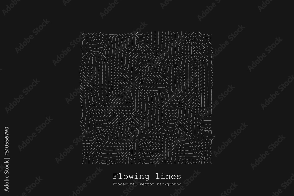 Poster abstract line matrix pattern. noise flow dynamic.