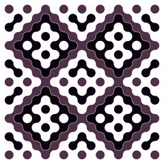 Multicolor truchet tiling connections illustration