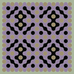 Multicolor truchet tiling connections illustration