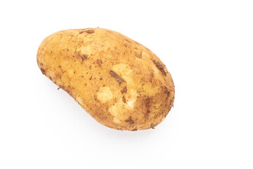 Potato isolated on white background.