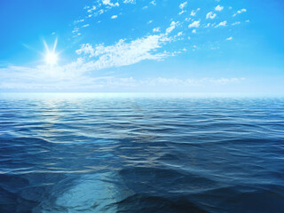 blue sky sea sun background texture