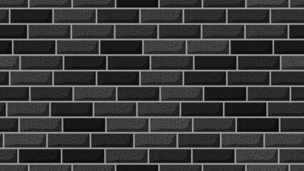 Seamless black brick wall