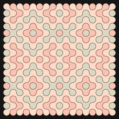 Multicolor truchet tiling connections illustration